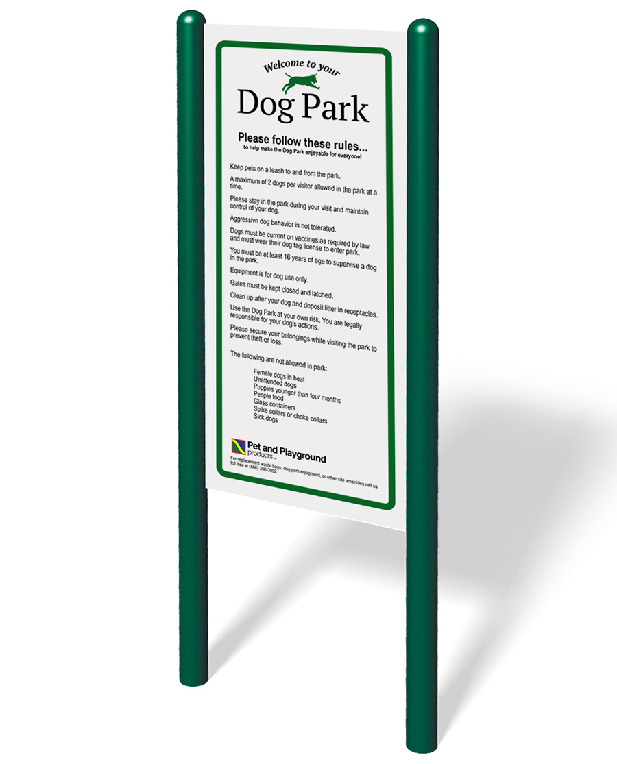 dog park sign