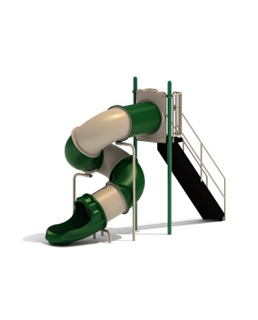 8 Free Standing Spiral Tunnel Slide Commercial Playground Equipment