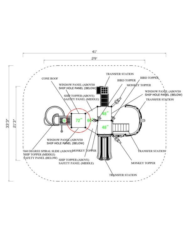 A drawing of the parts of a water pump.