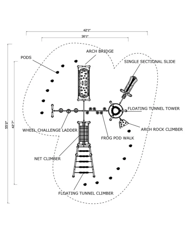 A diagram of the construction process for a tower.