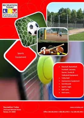 A collage of different sports equipment and information.