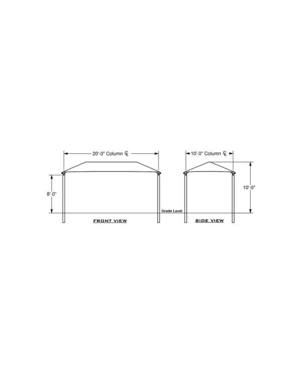 10' x 20' Rectangle Hip | Shade Structure - Image 2