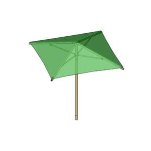 Green square shade umbrella design.