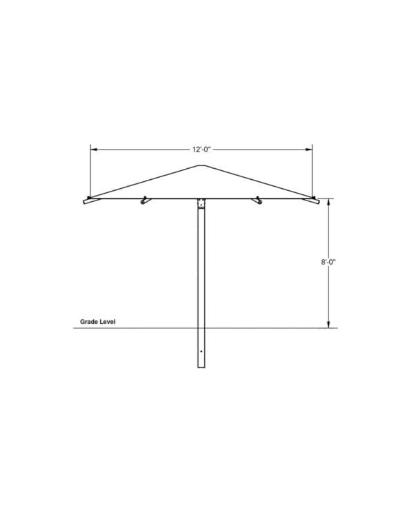 12' Hexagon Umbrella | Shade Structure - Image 2