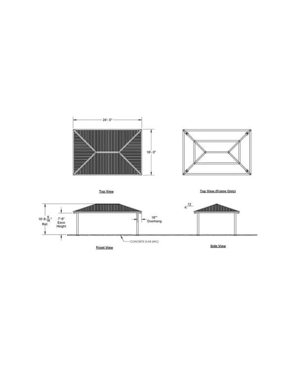 16' x 24' Hip End | Steel Frame Shelter - Image 3