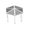 Hexagonal gazebo design, line drawing.