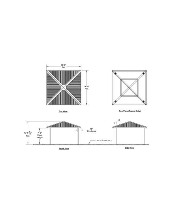 16' Square | Steel Frame Shelter - Image 4