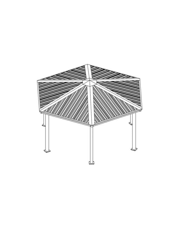 20' Hexagonal | Steel Frame Shelter - Image 3