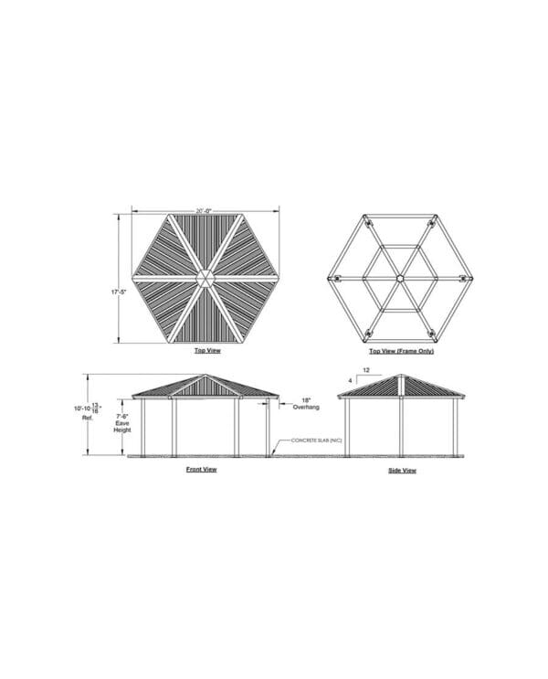 20' Hexagonal | Steel Frame Shelter - Image 4