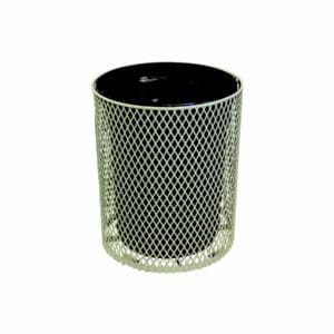 Here's an alt tag for the image: Mesh trash can with inner liner.