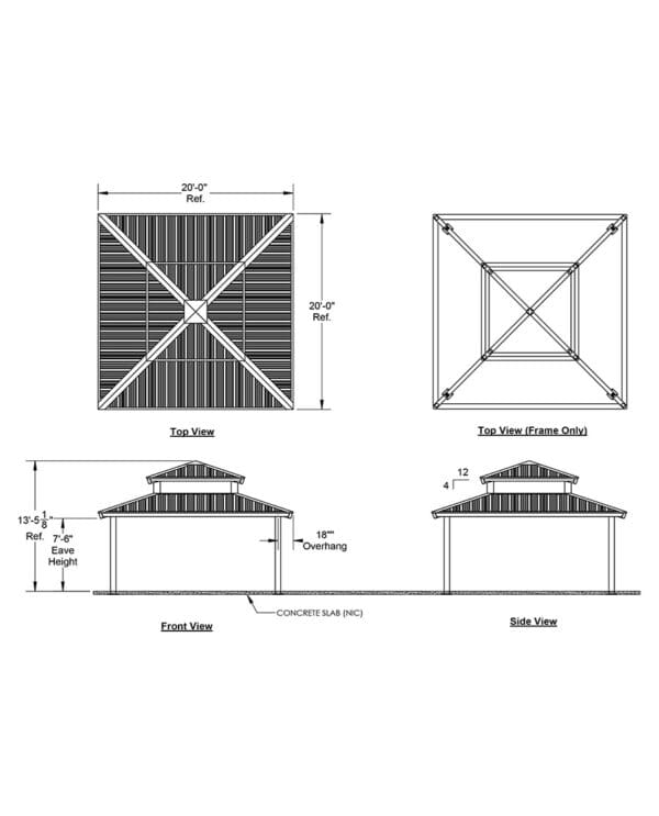 20' Square 2-Tier | Steel Frame Shelter - Image 4