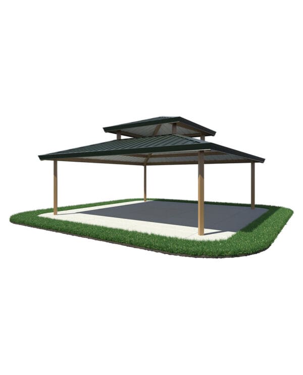 24' Square 2-Tier | Steel Frame Shelter