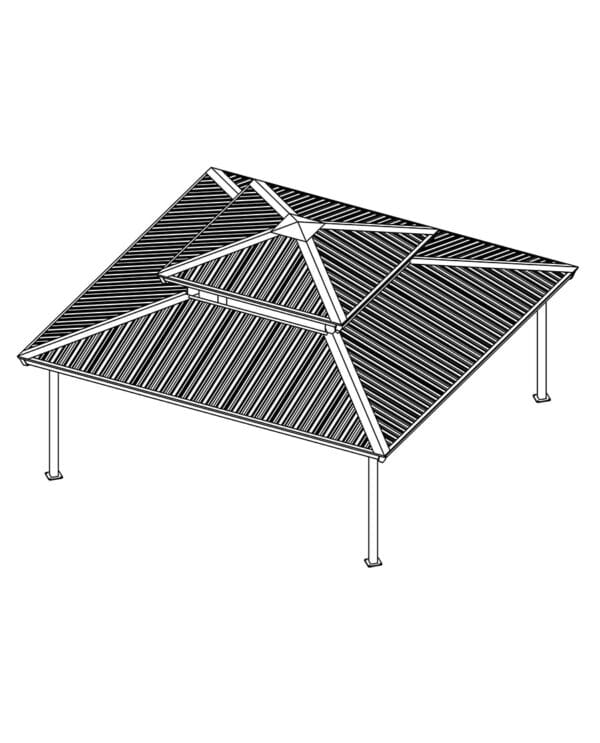 24' Square 2-Tier | Steel Frame Shelter - Image 3