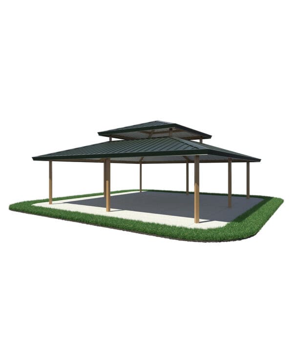 30' Square 2-Tier | Steel Frame Shelter