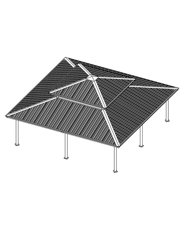 30' Square 2-Tier | Steel Frame Shelter - Image 3