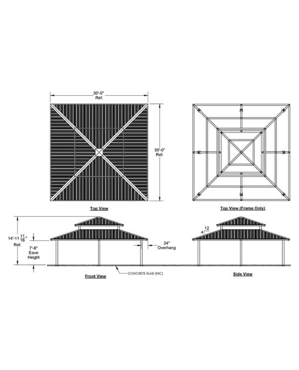 30' Square 2-Tier | Steel Frame Shelter - Image 4