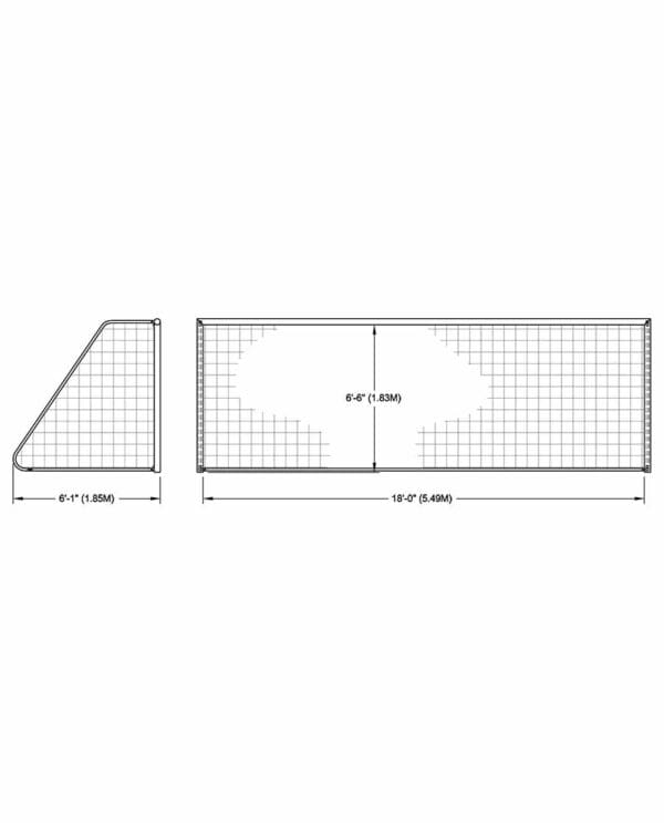 6' x 18' All-State II Soccer Goals, 4" Round Frame | Sports Equipment - Image 2