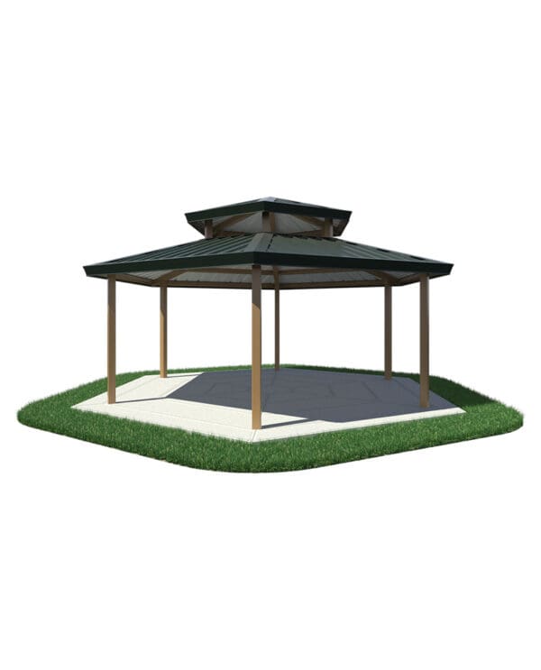 24' Hexagonal 2-Tier | Steel Frame Shelter