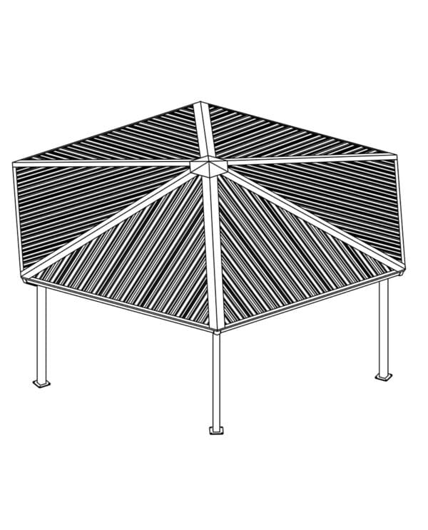 28' Hexagonal | Steel Frame Shelter - Image 3