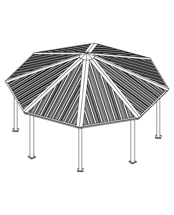 24' Octagonal | Steel Frame Shelter - Image 3