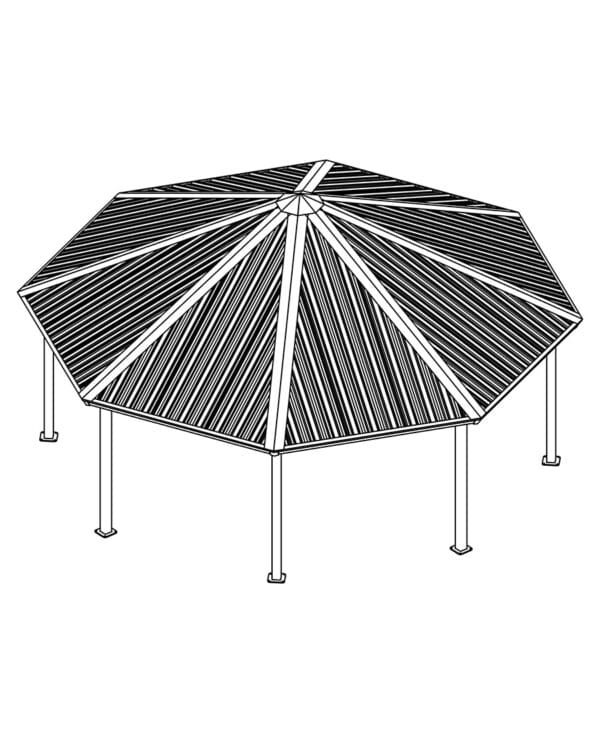 28' Octagonal | Steel Frame Shelter - Image 3