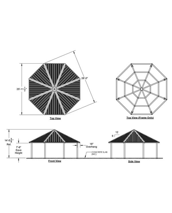 28' Octagonal | Steel Frame Shelter - Image 4