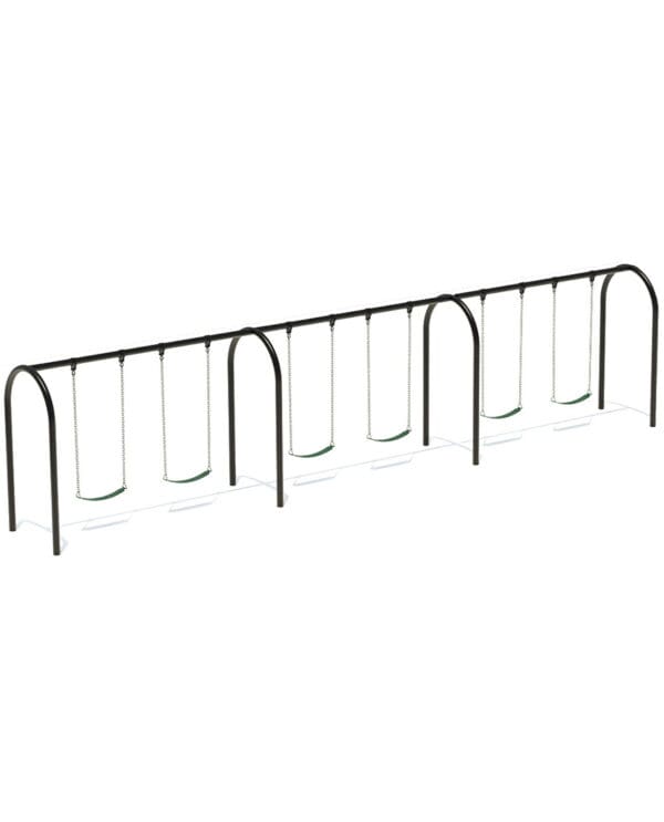 3.5" Arch Swing Frame 8ft - 3 Bay | Commercial Playground Equipment