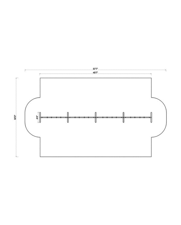 3.5" Arch Swing Frame 8ft - 4 Bay | Commercial Playground Equipment - Image 2