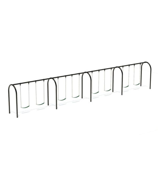 3.5" Arch Swing Frame 8ft - 4 Bay | Commercial Playground Equipment