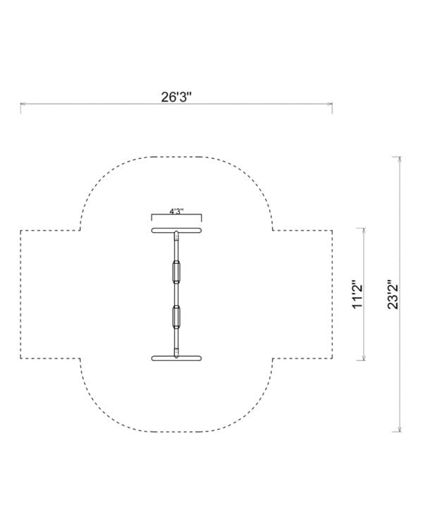 5" Arch Swing Frame 8ft - 1 Bay | Commercial Playground Equipment - Image 2