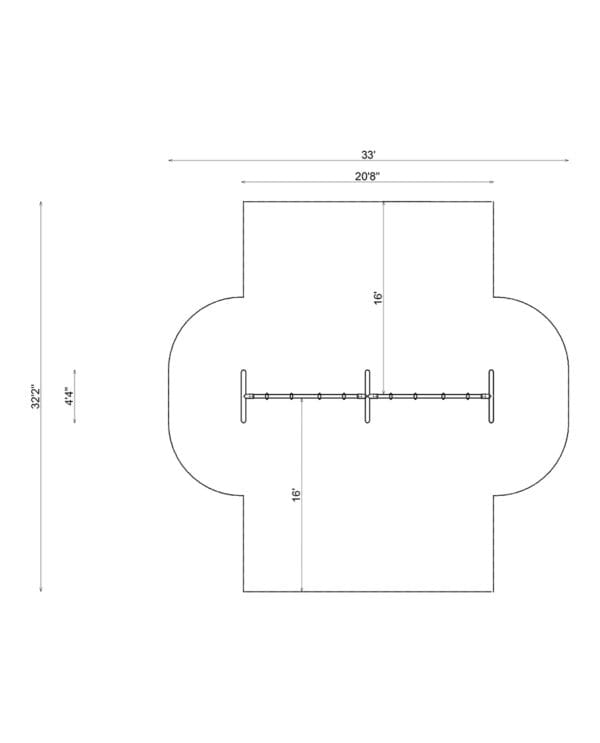 5" Arch Swing Frame 8ft - 2 Bay | Commercial Playground Equipment - Image 2