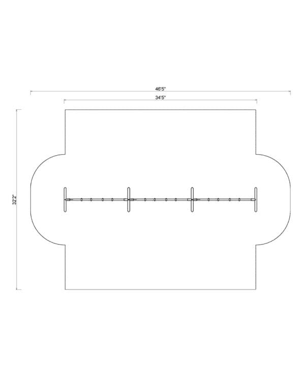 5" Arch Swing Frame 8ft - 3 Bay | Commercial Playground Equipment - Image 2