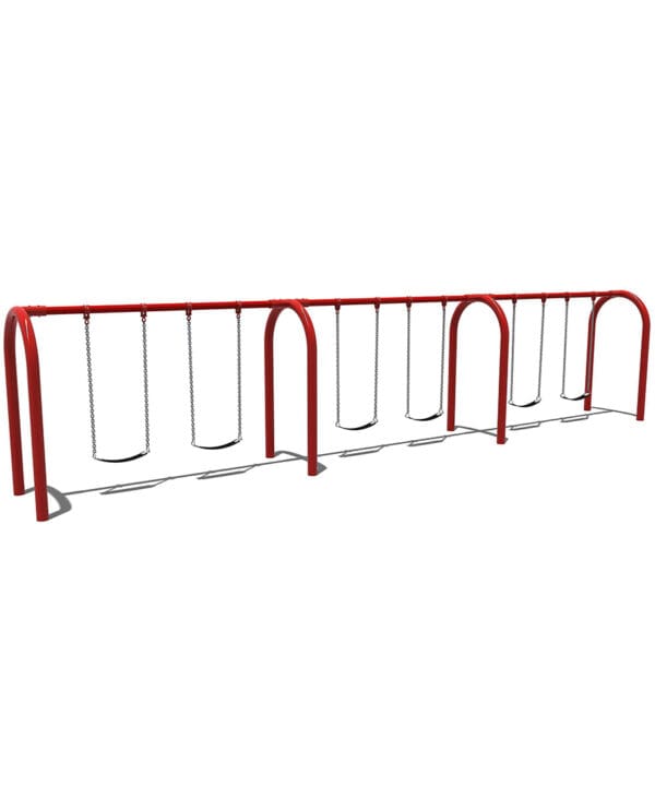 5" Arch Swing Frame 8ft - 3 Bay | Commercial Playground Equipment