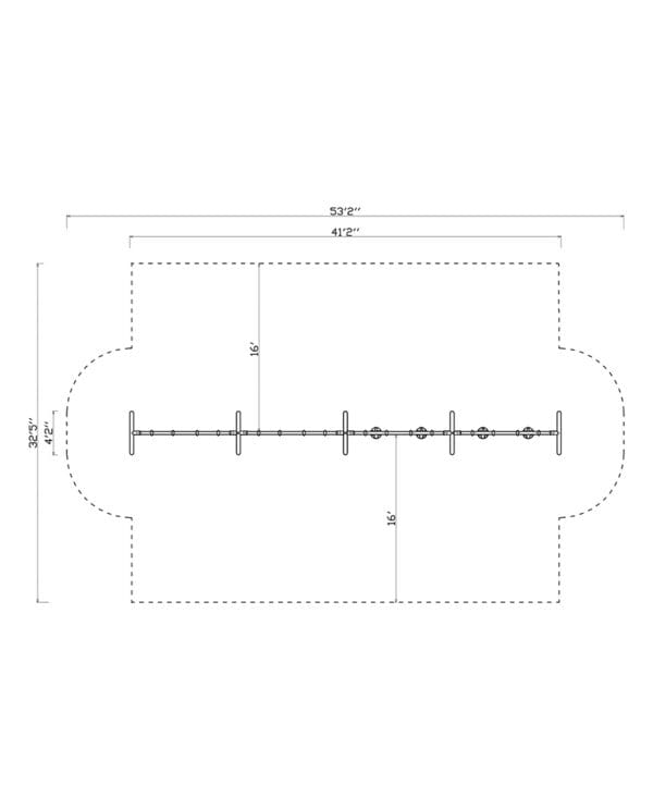 5" Arch Swing Frame 8ft - 4 Bay | Commercial Playground Equipment - Image 2