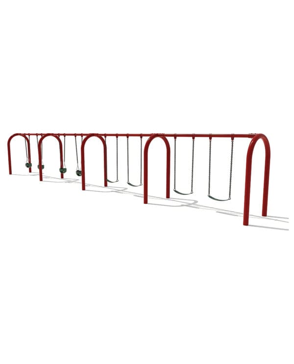 5" Arch Swing Frame 8ft - 4 Bay | Commercial Playground Equipment