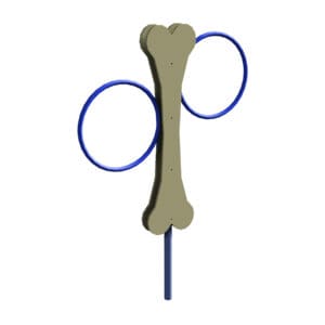 Dog agility bone jump rings.
