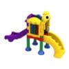 Colorful children's playset with slides.