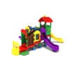 Colorful children's playground with slides.