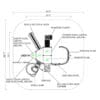 Playset diagram: slide, climber, and more.