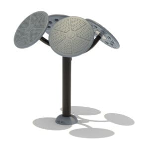 Here's an alt tag for the image: Outdoor spinning balance platform.