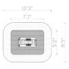 Diagram: Top view of recessed vehicle pad.