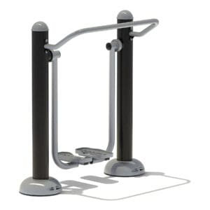 Outdoor fitness: leg and arm exerciser.