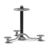 Outdoor fitness stepper and torso twister.