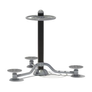 Outdoor fitness stepper and torso twister.