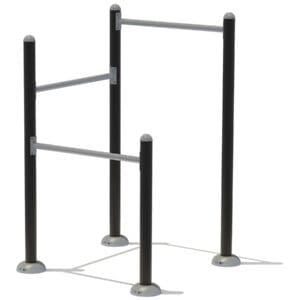 Outdoor parallel bars for exercise.