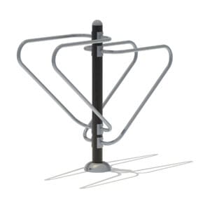 Outdoor parallel bars fitness equipment.
