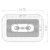 Teeter-totter playground dimensions drawing.