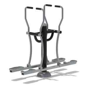 Outdoor double ski stepper fitness machine.