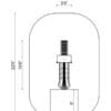 Technical drawing: playground equipment dimensions.