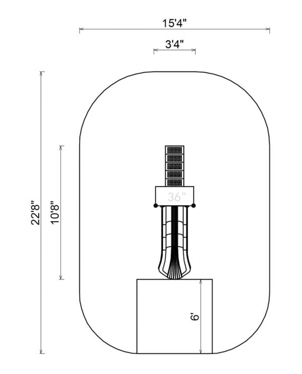 3' Free Standing Single Wave Slide | Commercial Playground Equipment - Image 3